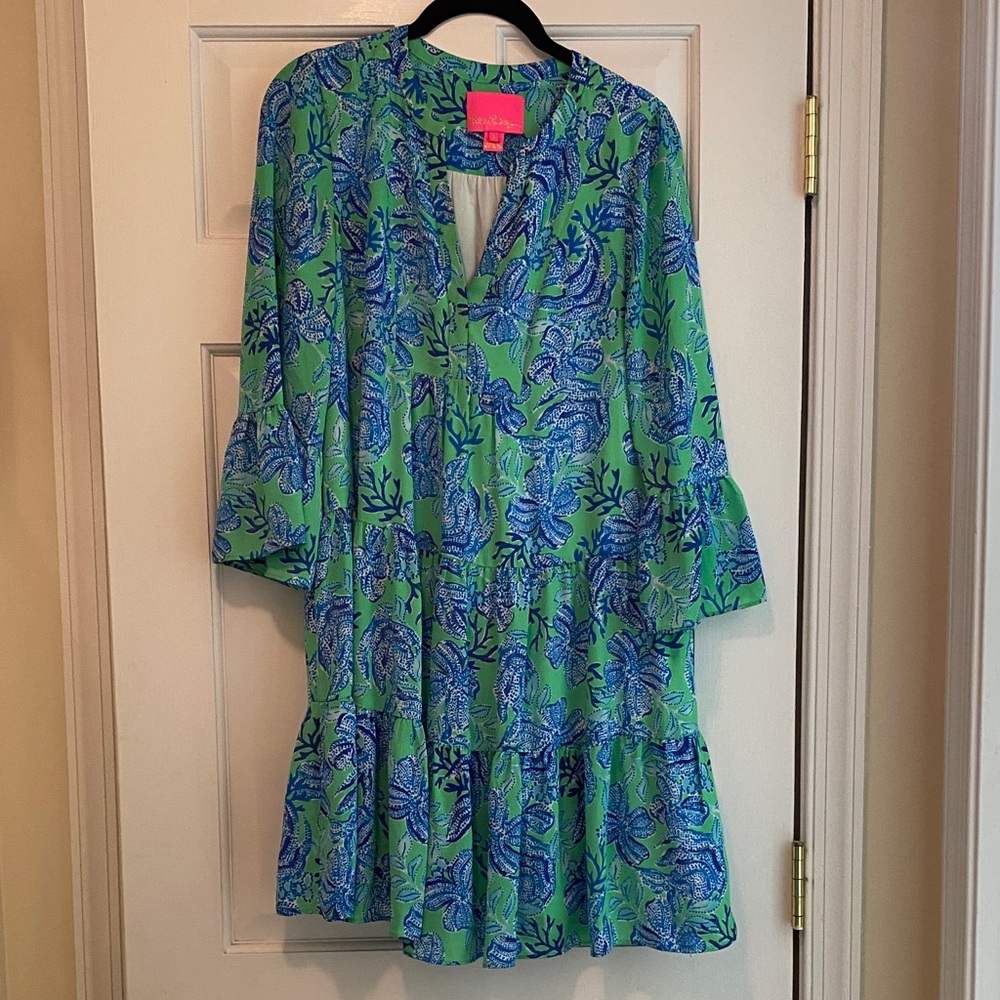Lilly Pulitzer Green and Blue Gabriel Tunic Dress